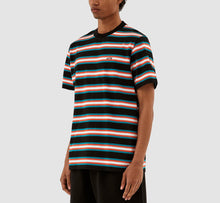Load image into Gallery viewer, TÉRY STRIPES T-SHIRT BLACK