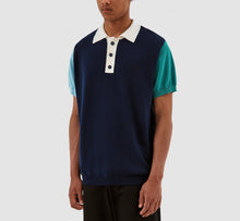 Load image into Gallery viewer, KOREN CONTRAST POLO NAVY
