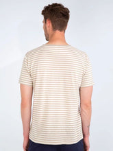 Load image into Gallery viewer, LINEN SHORT SLEEVE T-SHIRT FLAX/OFF WHITE