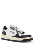 Load image into Gallery viewer, MEDALIST LOW BICOLOR SNEAKERS IN WHITE AND BLACK LEATHER