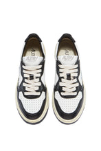 Load image into Gallery viewer, MEDALIST LOW BICOLOR SNEAKERS IN WHITE AND BLACK LEATHER