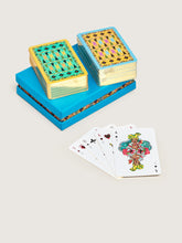 Load image into Gallery viewer, AFRICAN  SAVANNA BRIDGE CARDS BLUE