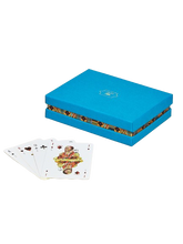 Load image into Gallery viewer, AFRICAN  SAVANNA BRIDGE CARDS BLUE