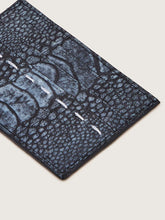 Load image into Gallery viewer, CARDHOLDER BLACK STONEWASH OSTRICH SHIN