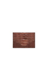 Load image into Gallery viewer, CARDHOLDER MATT MID BROWN OSTRICH SHIN