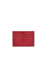 Load image into Gallery viewer, CARDHOLDER FLAME RED OSTRICH SHIN
