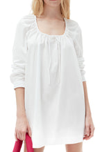 Load image into Gallery viewer, COTTON POPLIN SQUARE NECK MINI DRESS BRIGHT WHITE
