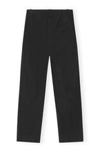 Load image into Gallery viewer, DRAPEY MELANGE LOOSE MID WAIST PLEAT PANTS BLACK