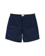Load image into Gallery viewer, RELAXED SHORTS IN COTTON BLACK IRIS (NAVY)