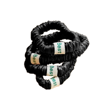 Load image into Gallery viewer, SILK SCRUNCHIES BLACK