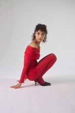 Load image into Gallery viewer, PEARL CROCHET NECKLACE / RED STRING BAROQUE PEARL