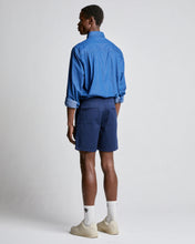 Load image into Gallery viewer, RELAXED SHORTS IN COTTON BLACK IRIS (NAVY)