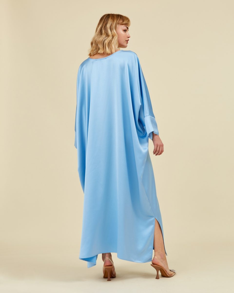 SORAYA DRESS SATIN LIGHT BLUE – Maison Mara