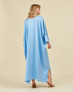 SORAYA DRESS SATIN LIGHT BLUE