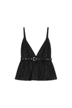 Load image into Gallery viewer, DUCHESSE NYLON STRAP TOP BLACK