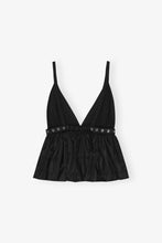 Load image into Gallery viewer, DUCHESSE NYLON STRAP TOP BLACK