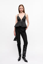 Load image into Gallery viewer, DUCHESSE NYLON STRAP TOP BLACK