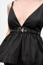 Load image into Gallery viewer, DUCHESSE NYLON STRAP TOP BLACK