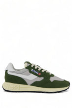 Load image into Gallery viewer, REELWIND LOW SNEAKERS IN GREEN AND WHITE NYLON AND SUEDE