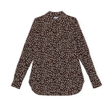Load image into Gallery viewer, SHIRT PRINTED CREPE CHOCOLATE