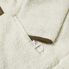 Load image into Gallery viewer, ZIPPED SHERPA JACKET OFF WHITE/KHAKI