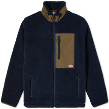 Load image into Gallery viewer, ZIPPED SHERPA JACKET NAVY/KHAKI