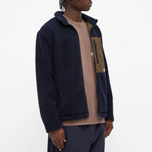 Load image into Gallery viewer, ZIPPED SHERPA JACKET NAVY/KHAKI