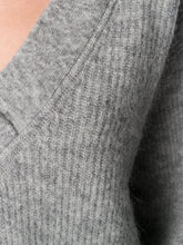 Load image into Gallery viewer, GREY VNECK MOHAIR PULLOVER