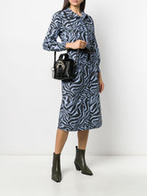 Load image into Gallery viewer, SHIRT DRESS PRINTED COTTON POPLIN FOREVER BLUE