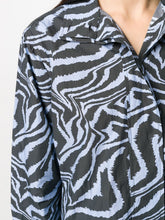 Load image into Gallery viewer, SHIRT DRESS PRINTED COTTON POPLIN FOREVER BLUE