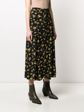 Load image into Gallery viewer, SKIRT PRINTED CREPE BLACK
