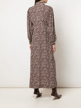 Load image into Gallery viewer, MAXI DRESS PRINTED CREPE CHOCOLATE