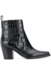 Load image into Gallery viewer, ANKLE BOOTS WESTERN BLACK