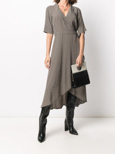 Load image into Gallery viewer, WRAP DRESS PRINTED CREPE TANNIN