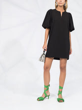 Load image into Gallery viewer, MINI DRESS HEAVY CREPE BLACK