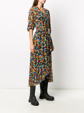 Load image into Gallery viewer, WRAP DRESS PRINTED MESH MULTICOLOUR