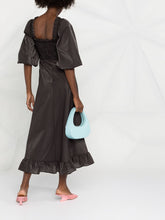 Load image into Gallery viewer, MAXI DRESS SEERSUCKER CHECK BLACK