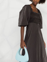 Load image into Gallery viewer, MAXI DRESS SEERSUCKER CHECK BLACK