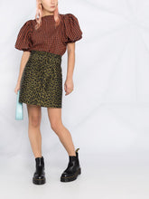 Load image into Gallery viewer, BLOUSE SEERSUCKER CHECK FLAME