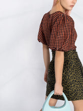 Load image into Gallery viewer, BLOUSE SEERSUCKER CHECK FLAME