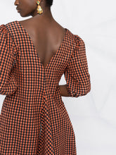 Load image into Gallery viewer, DRESS SEERSUCKER CHECK FLAME