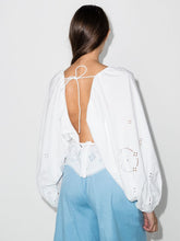 Load image into Gallery viewer, BLOUSE BRODERIE ANGLAISE BRIGHT WHITE