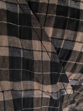 Load image into Gallery viewer, WRAP DRESS SEERSUCKER CHECK FOSSIL