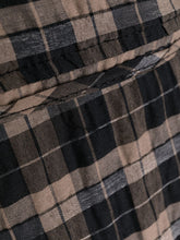 Load image into Gallery viewer, WRAP DRESS SEERSUCKER CHECK FOSSIL