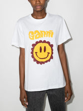Load image into Gallery viewer, SMILEY FLOWER T-SHIRT BRIGHT WHITE