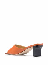 Load image into Gallery viewer, KATTI NAPPA LEATHER MULE SANDAL SAFFRON