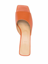 Load image into Gallery viewer, KATTI NAPPA LEATHER MULE SANDAL SAFFRON