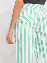 Load image into Gallery viewer, PANTS STRIPE COTTON KELLY GREEN