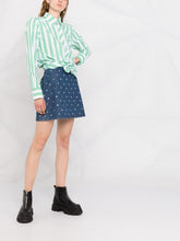 Load image into Gallery viewer, WRAP SHIRT STRIPE COTTON KELLY GREEN