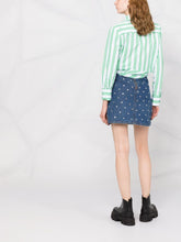 Load image into Gallery viewer, WRAP SHIRT STRIPE COTTON KELLY GREEN